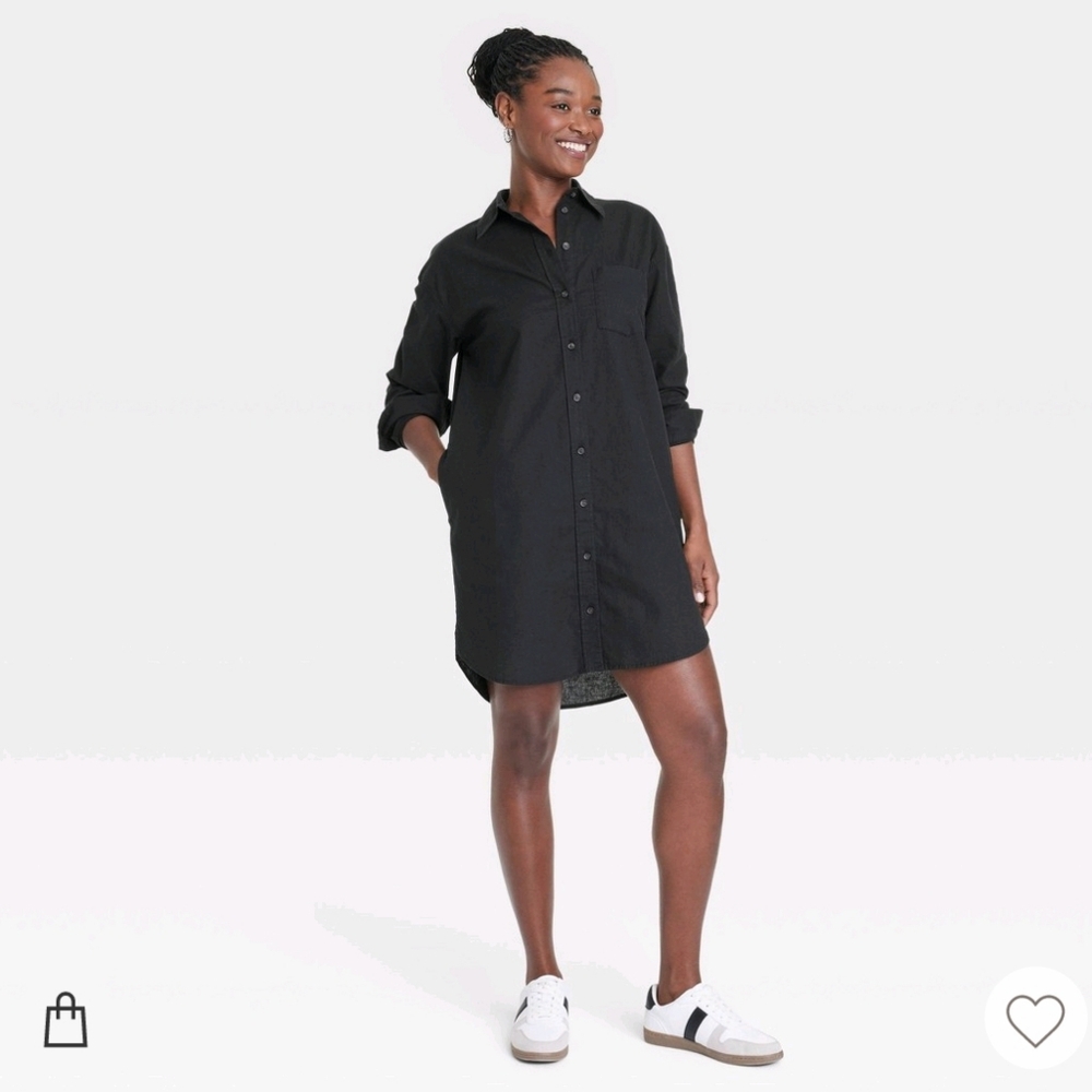 Women's Long Sleeve Mini Shirtdress
